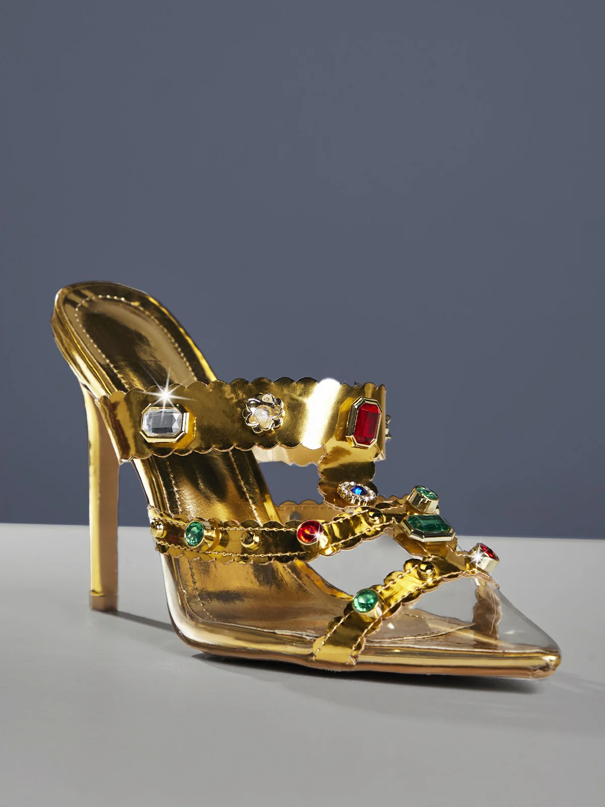 Adamma Rhinestone Sandals - Image 2