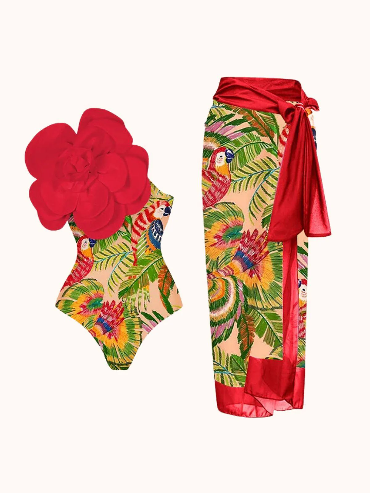 Aether Flower Printed Swimwear Two Piece Set - Image 7