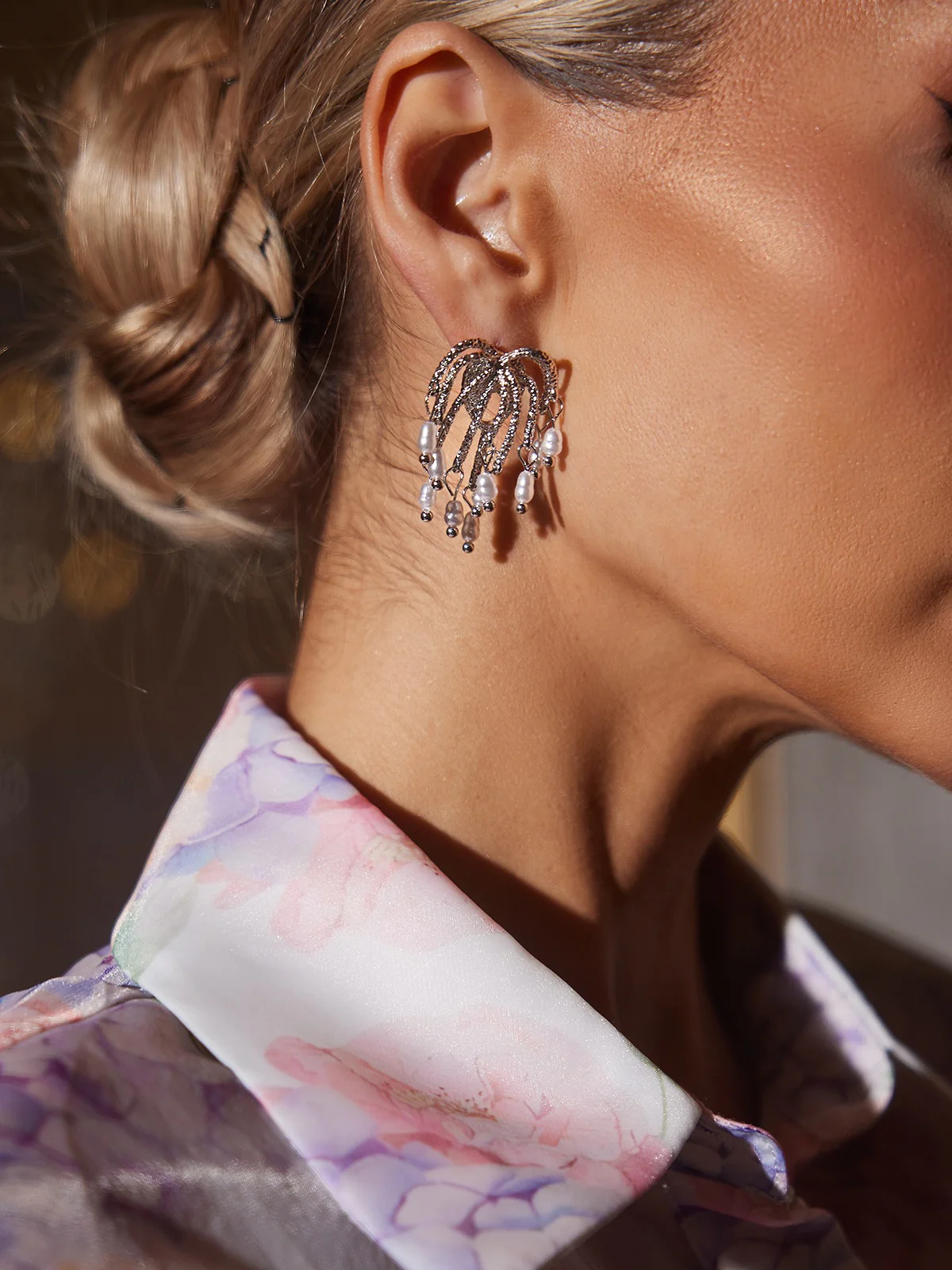 Aharon Firework Pearl Earrings - Image 2