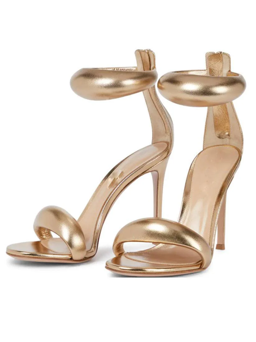 Aleena Gold Ankle Strap Sandals - Image 3