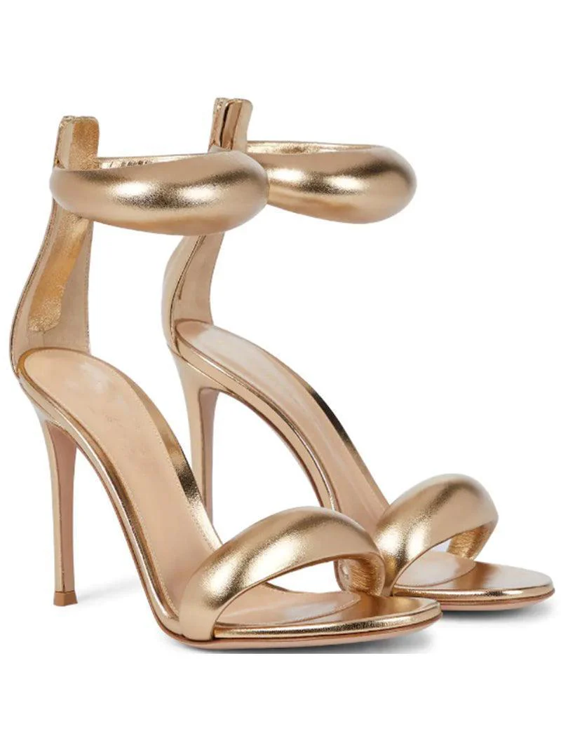 Aleena Gold Ankle Strap Sandals - Image 4