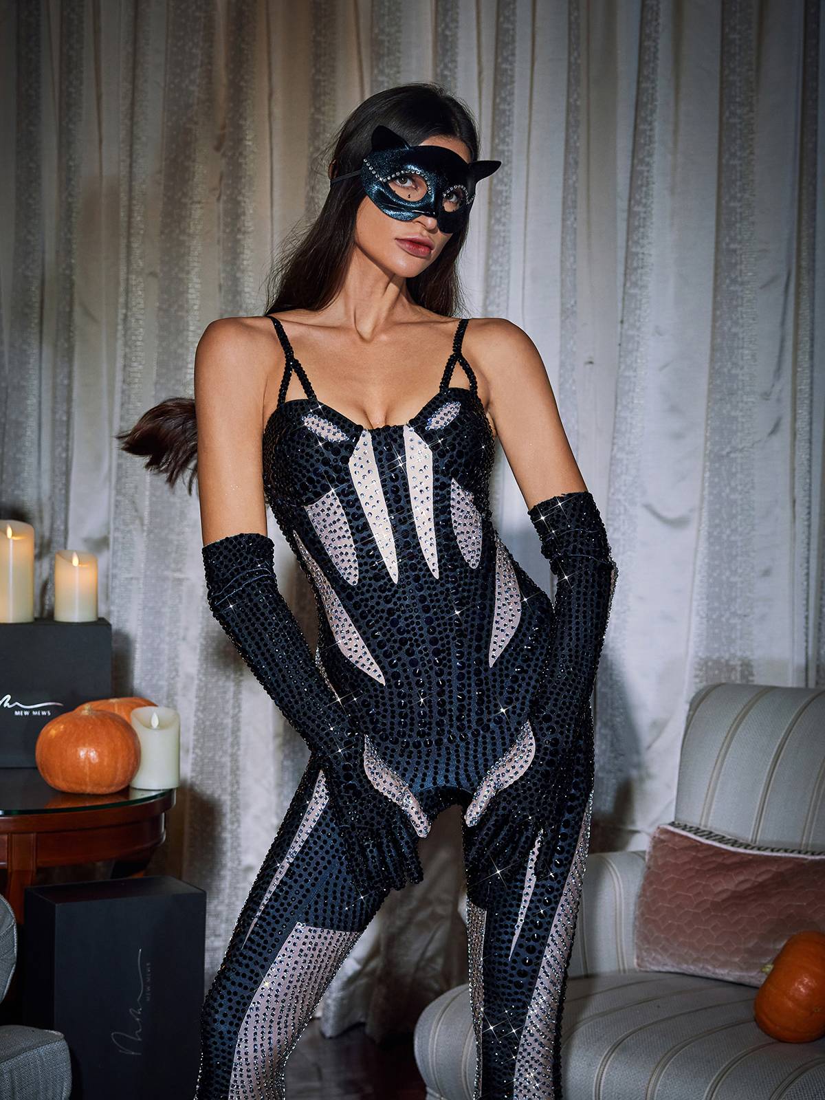 Amalia Diamante Jumpsuit In Black - Image 3
