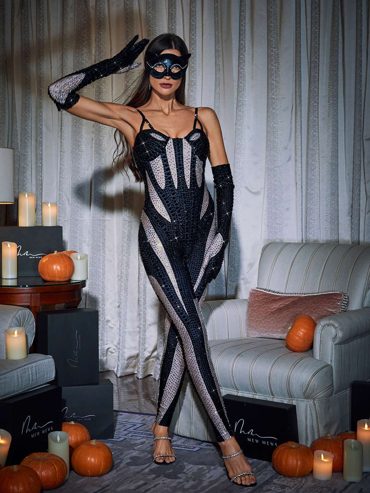 Amalia Diamante Jumpsuit In Black - Image 5