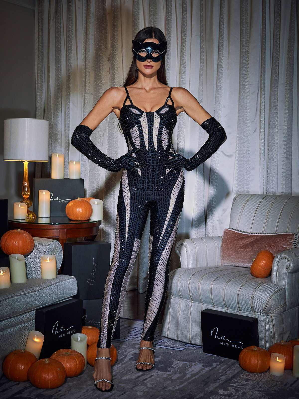 Amalia Diamante Jumpsuit In Black - Image 6