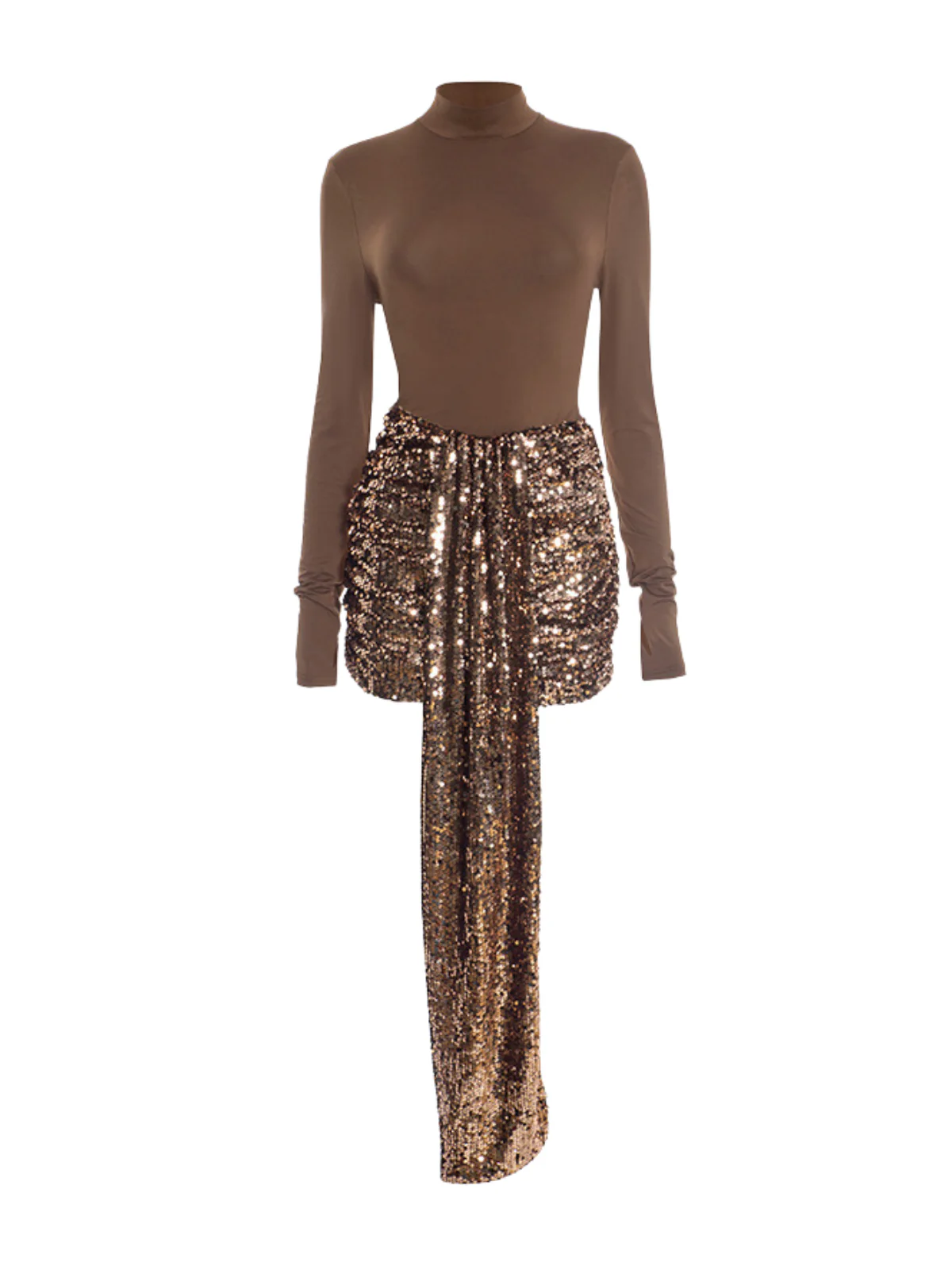 Ardelis Long Sleeve Sequin Draped Skirt Set - Image 7
