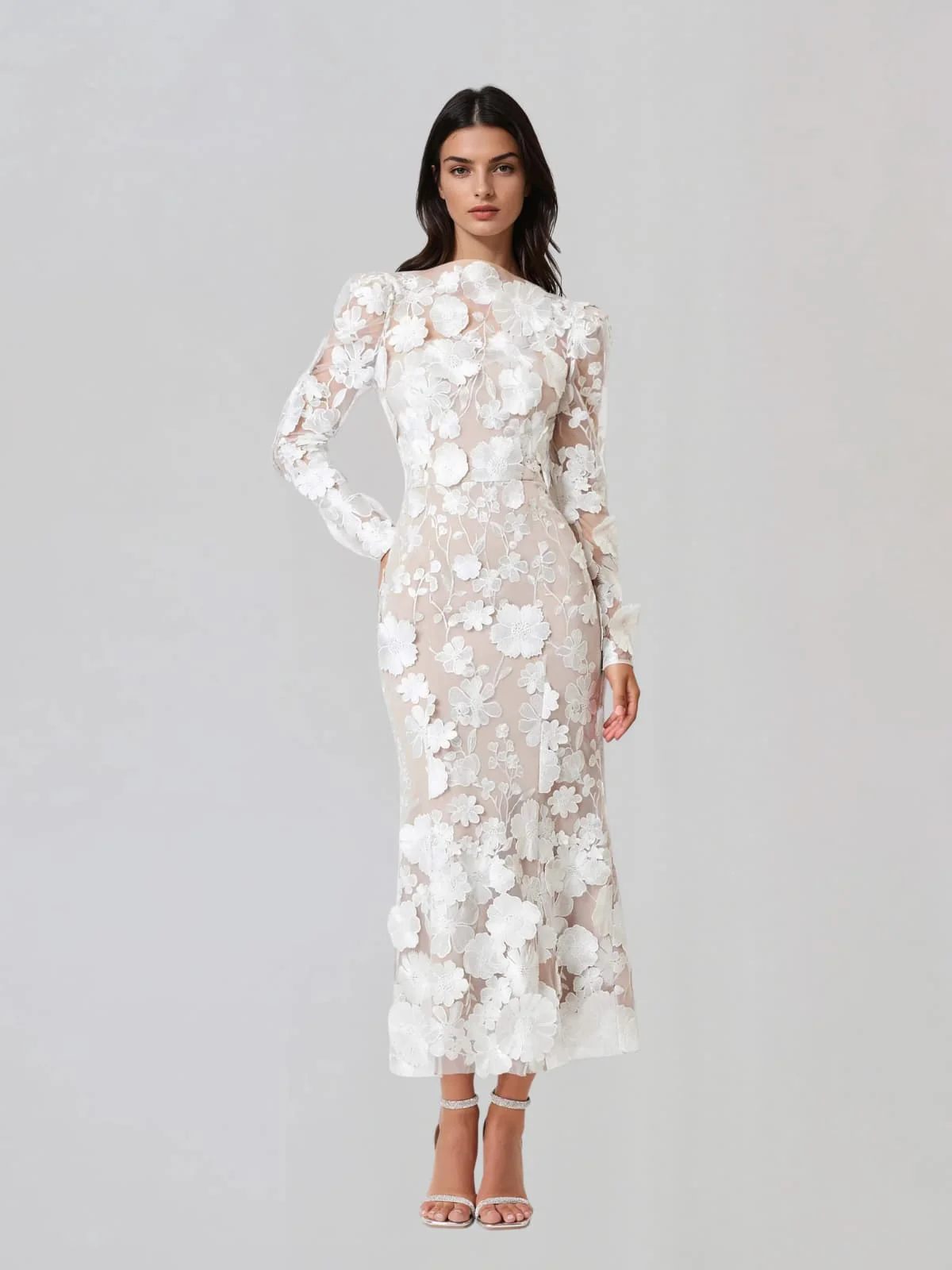 Averon  Embroidered Flower Maxi Dress - Image 2
