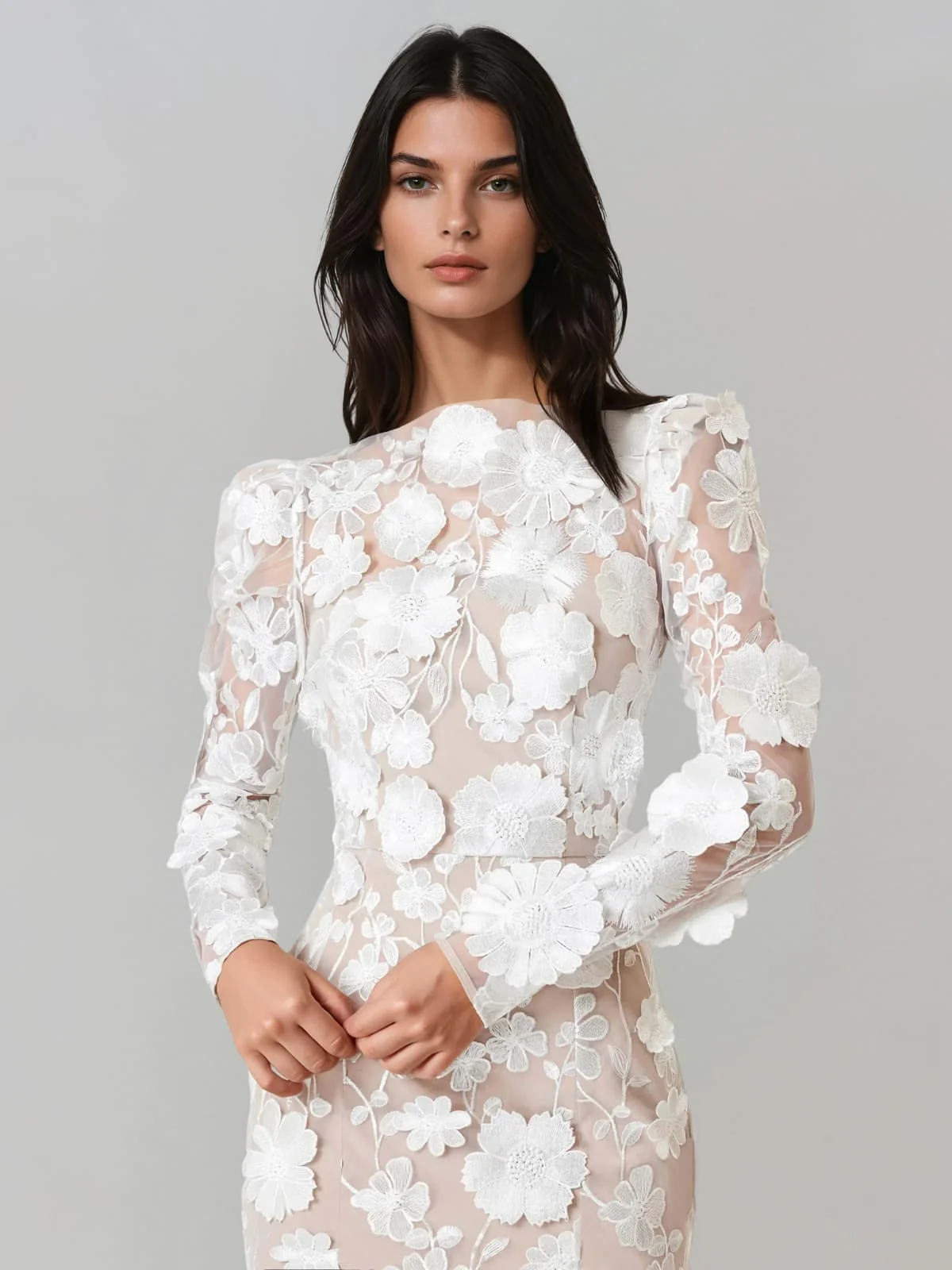 Averon  Embroidered Flower Maxi Dress - Image 4