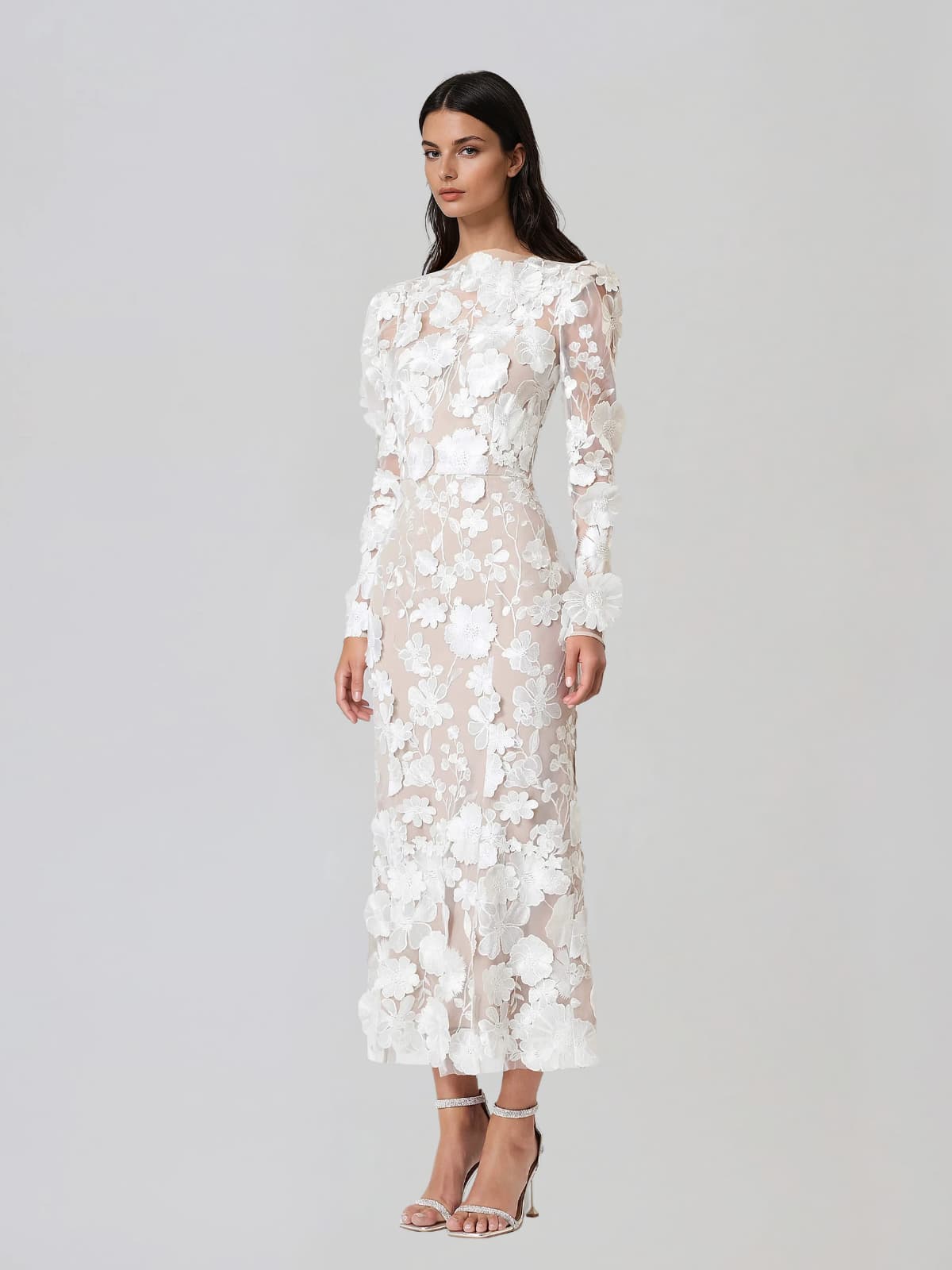 Averon  Embroidered Flower Maxi Dress - Image 5