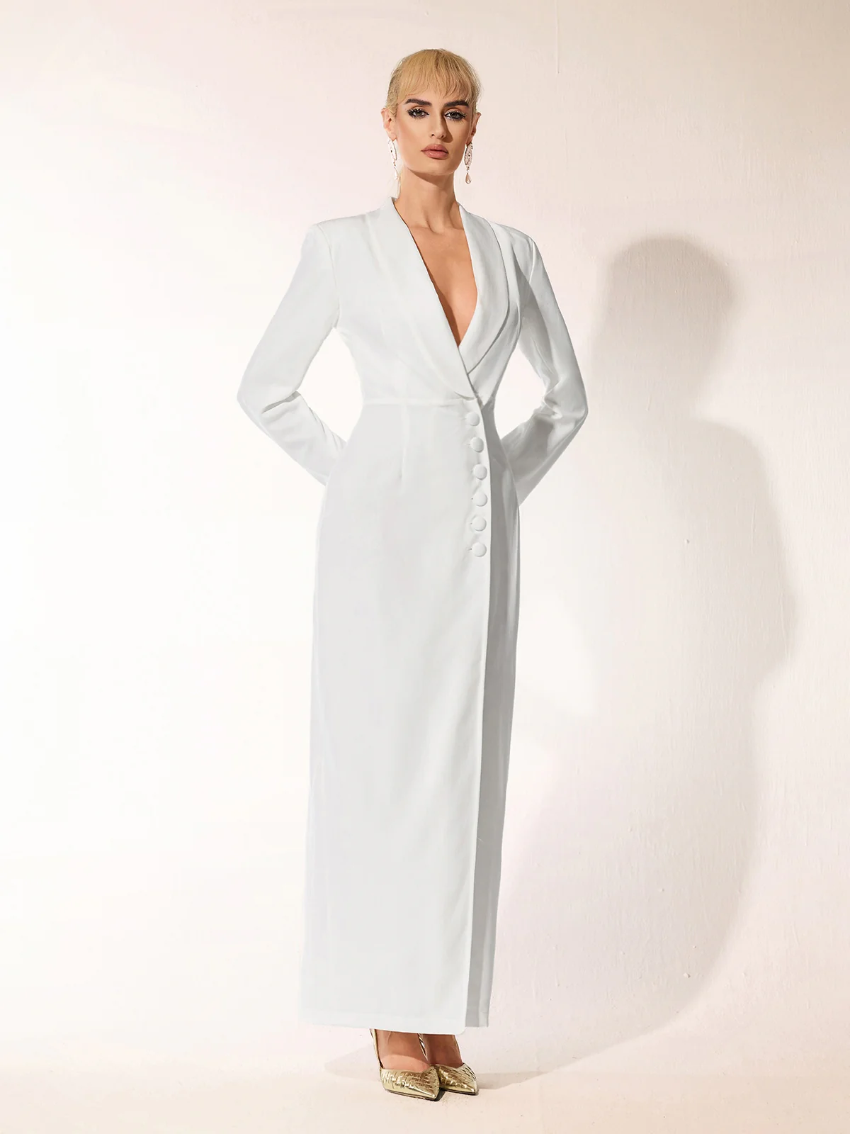 Baines V Neck Split Maxi Dress - Image 5