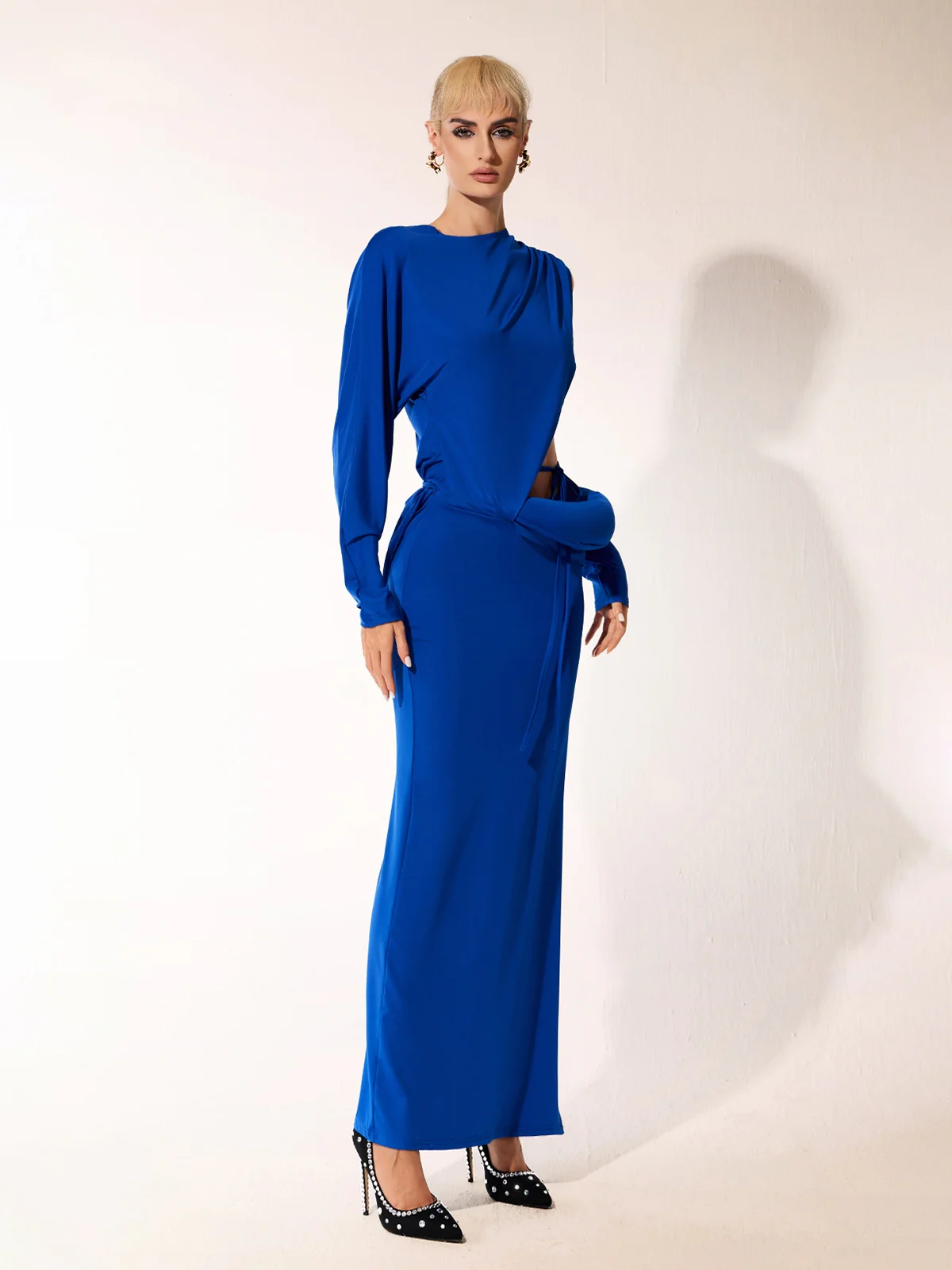 Ballad Long Sleeve Cutout Maxi Dress - Image 5