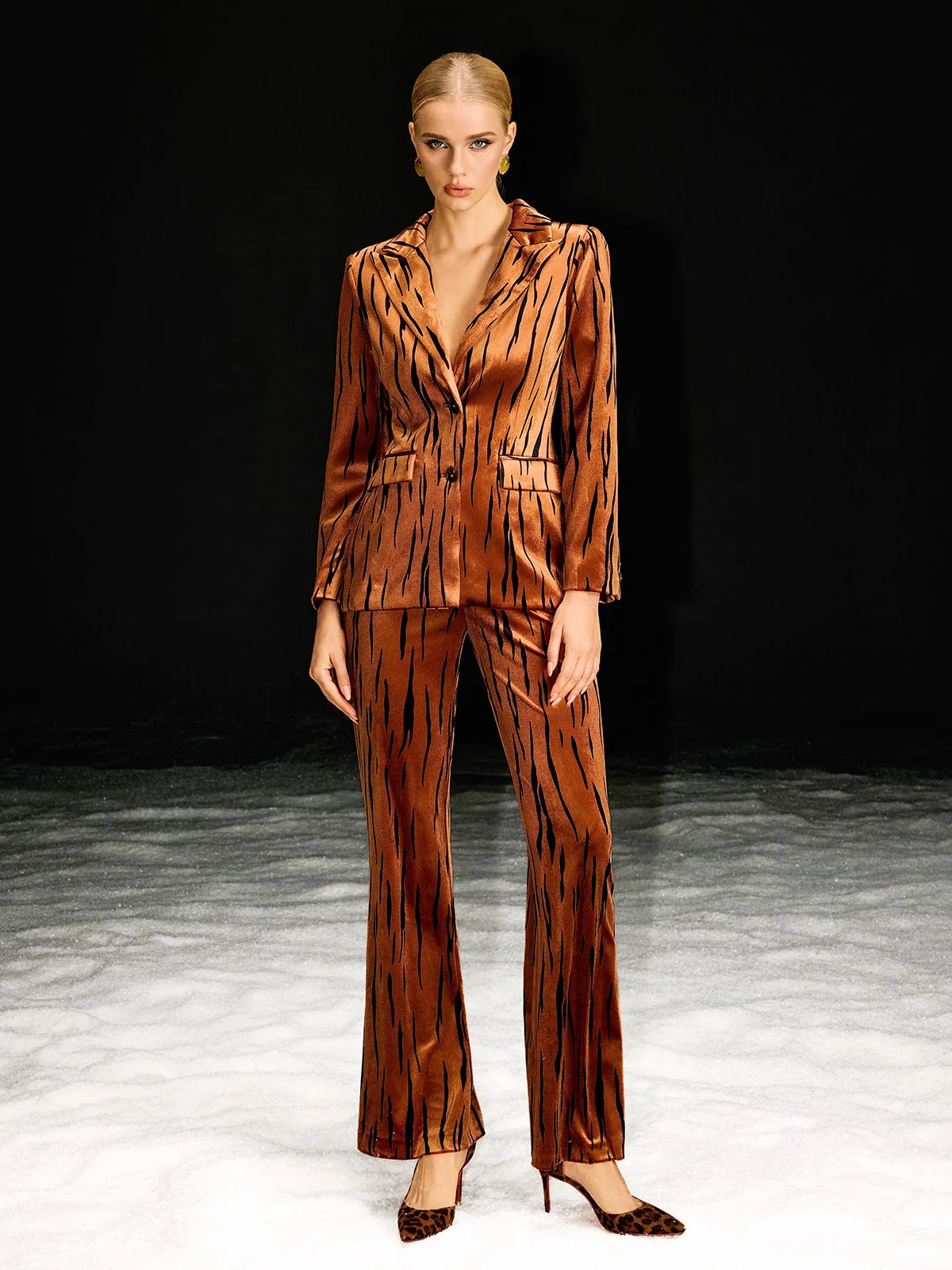 Baroness Printed Blazer Set