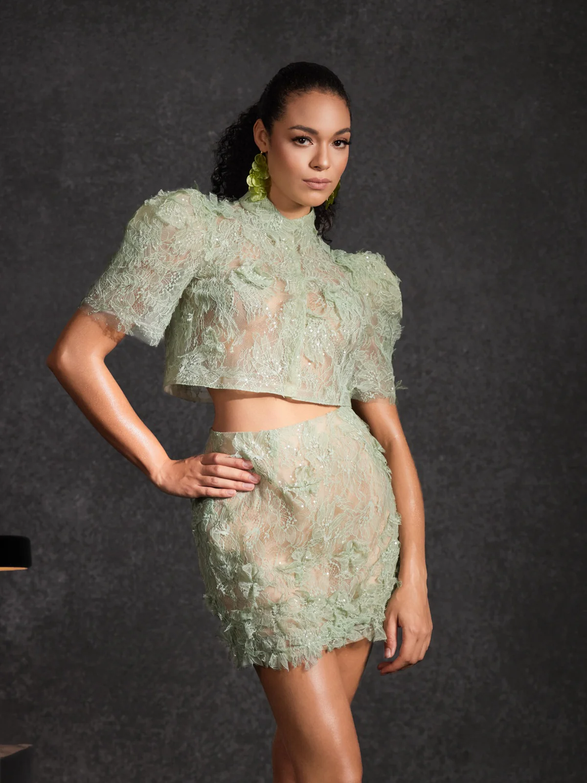 Batul Sequin Embroidered Skirt Set - Image 2
