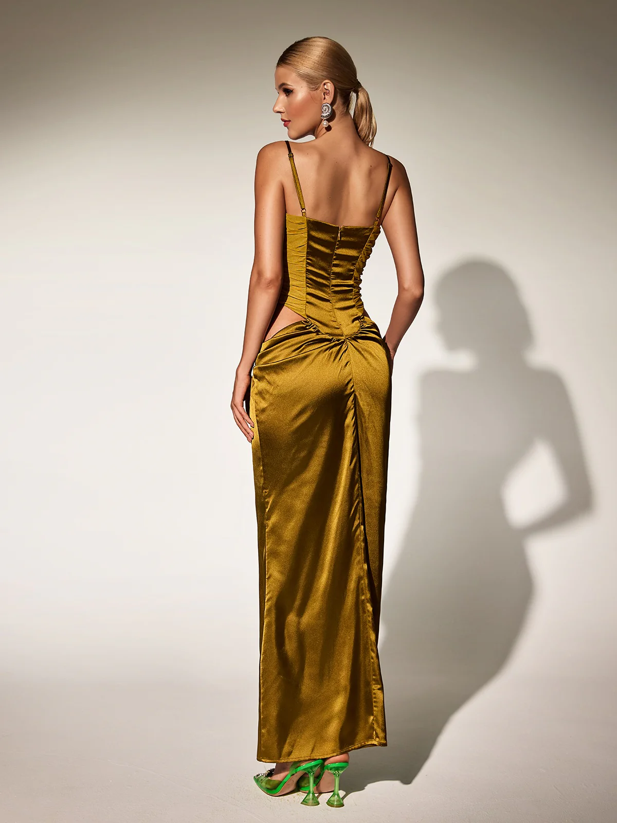 Bellissa Spaghetti Cutout Maxi Dress - Image 6