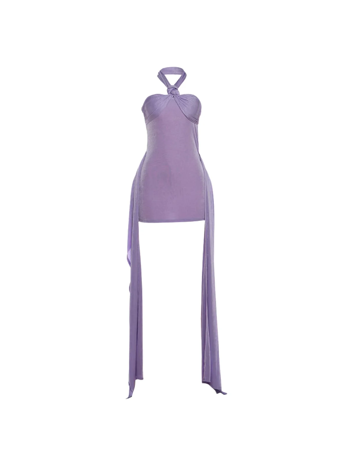 Belvarith Halterneck Draped Mini Dress - Image 5