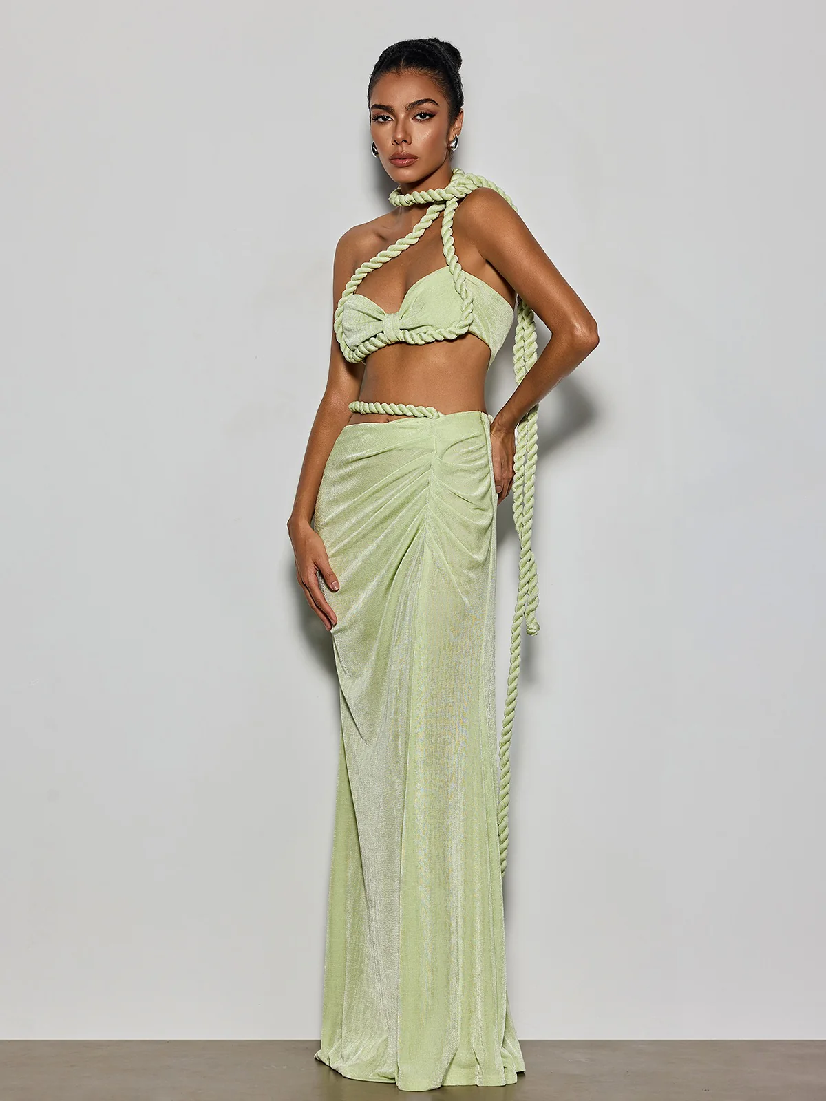 Belyxan Twisted Ruched Skirt Set - Image 2