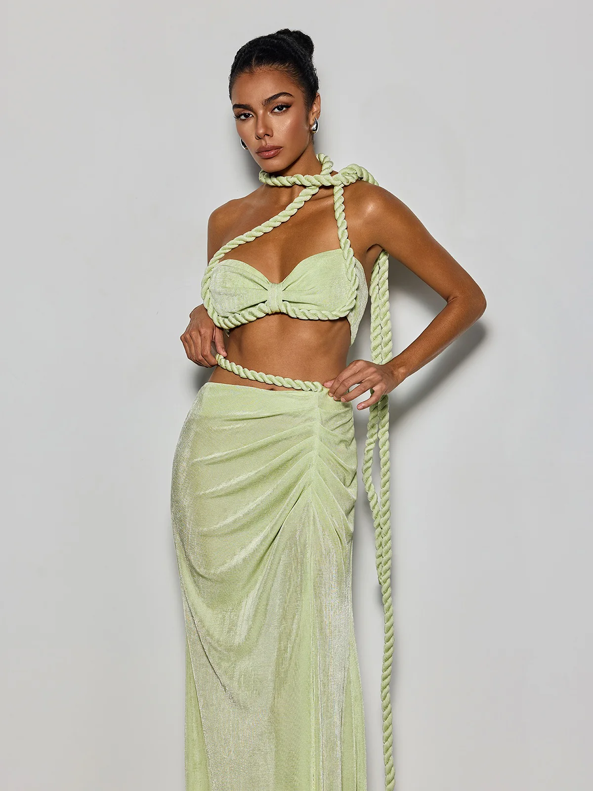 Belyxan Twisted Ruched Skirt Set - Image 6