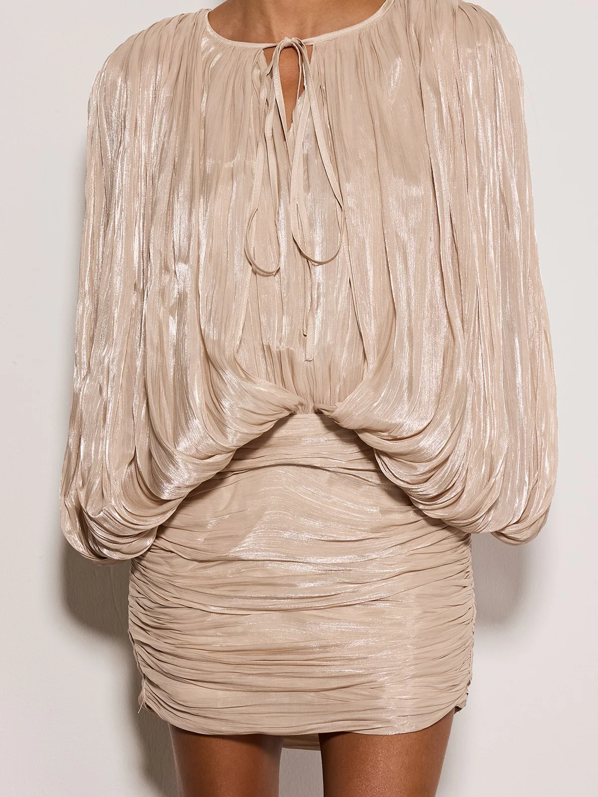 Borven Balloon Sleeve Ruched Mini Dress - Image 6