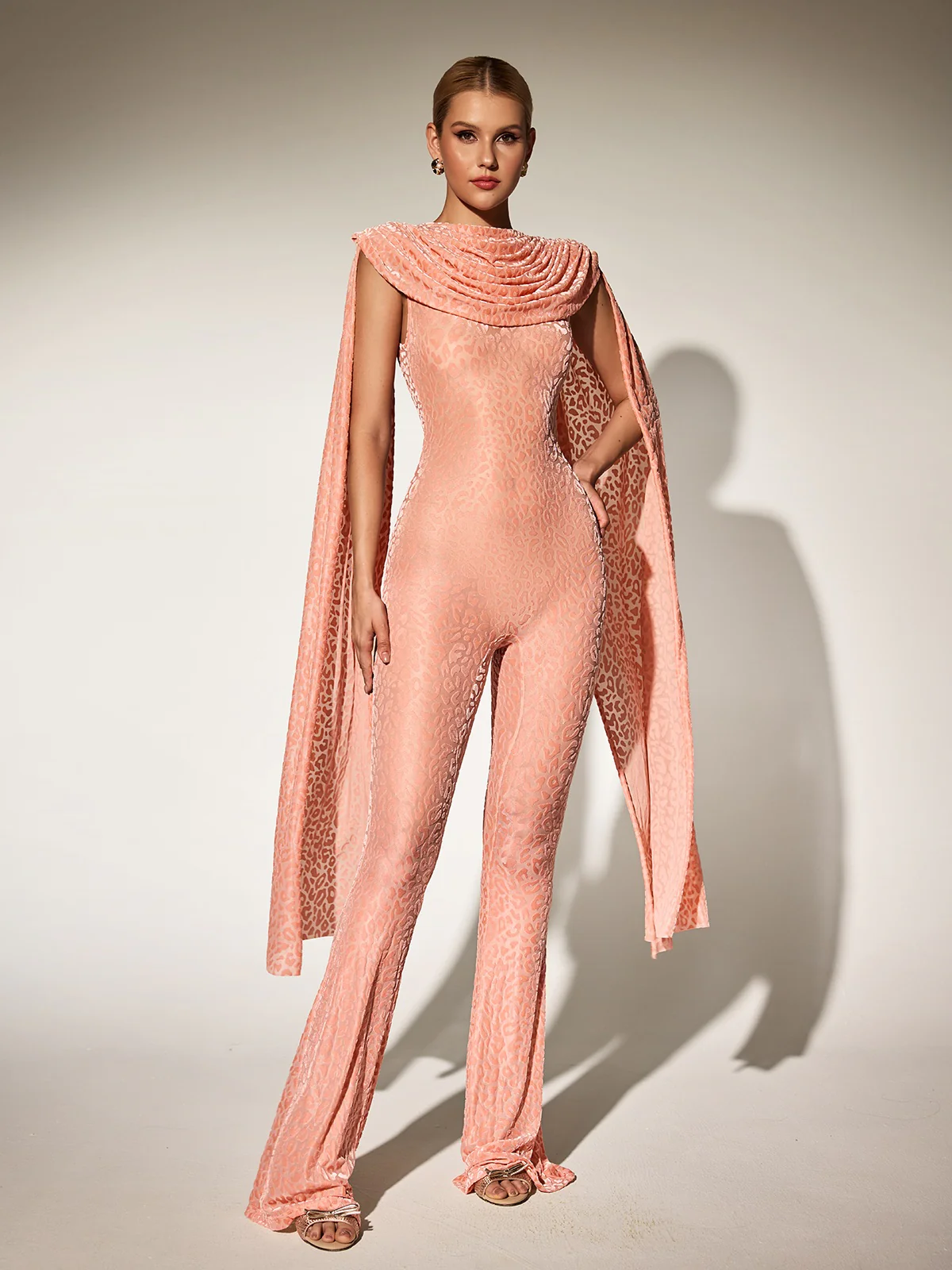 Burdette Leopard Draped Jumpsuit - Image 3