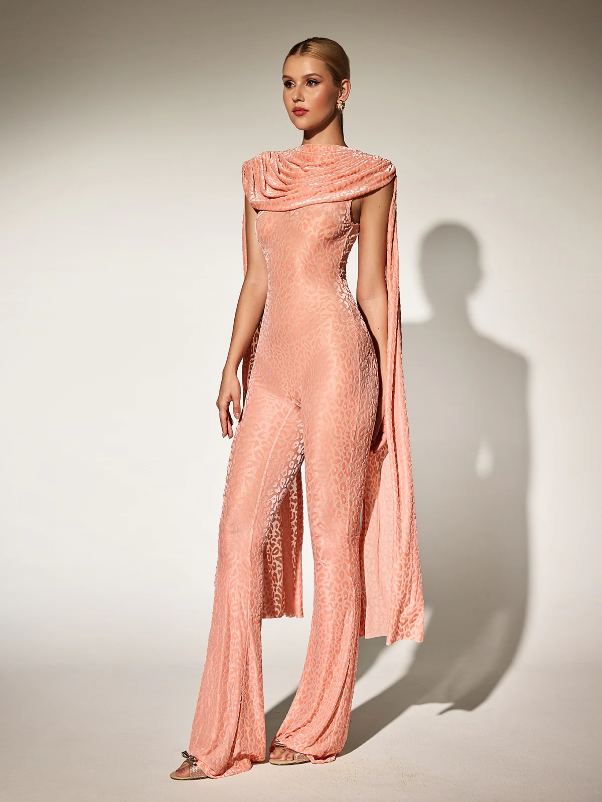 Burdette Leopard Draped Jumpsuit - Image 5