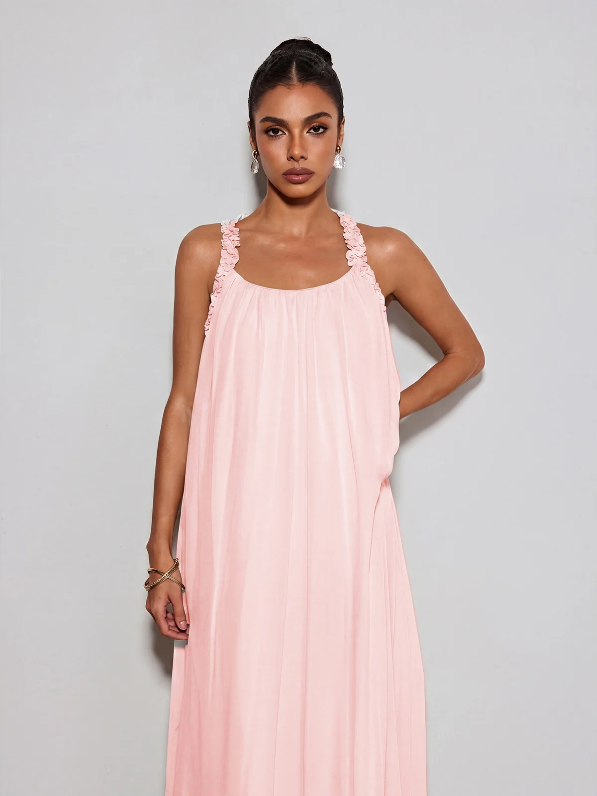 Calvyn Fungus Maxi Dress In Pink - Image 2