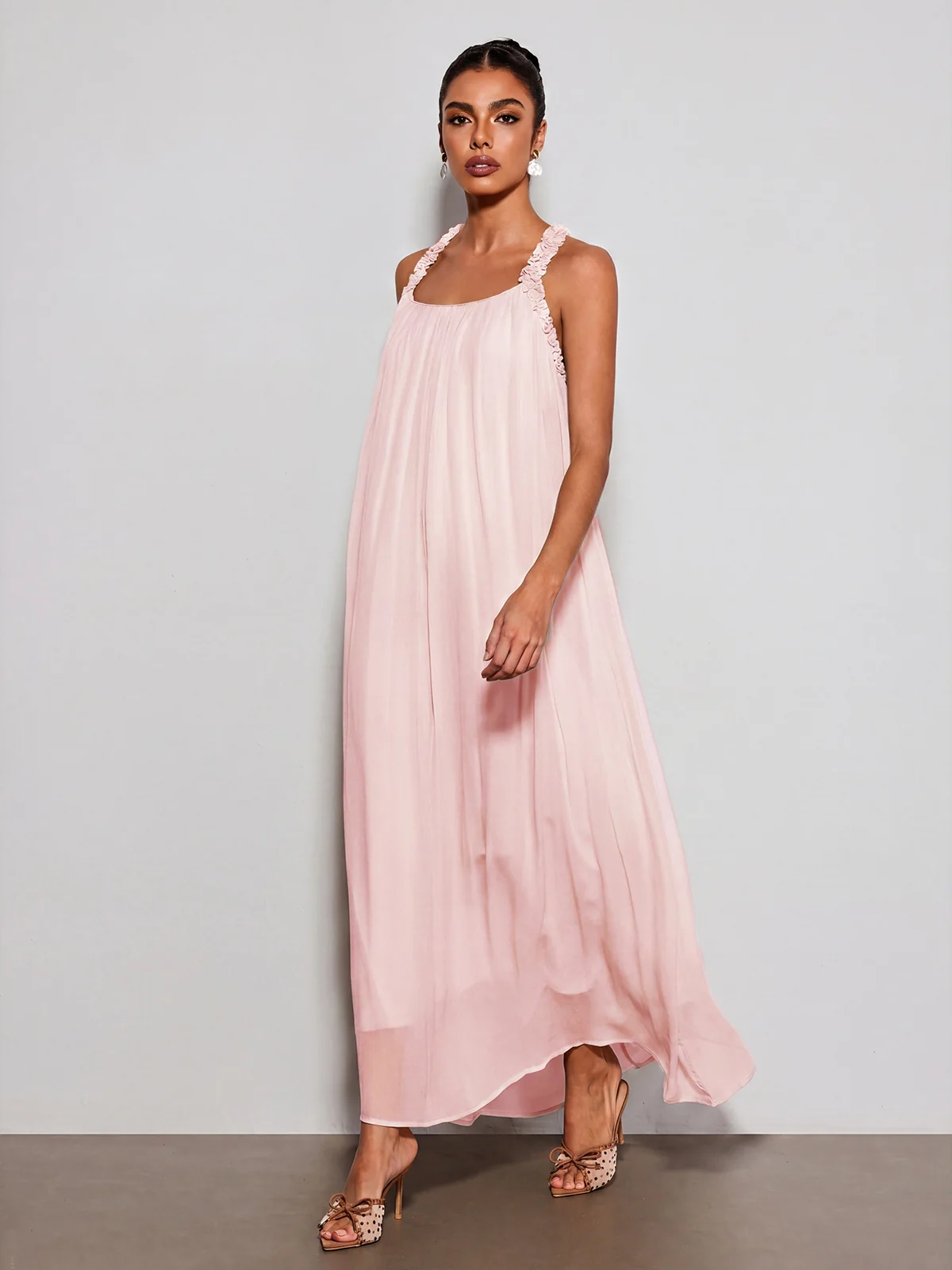 Calvyn Fungus Maxi Dress In Pink - Image 4