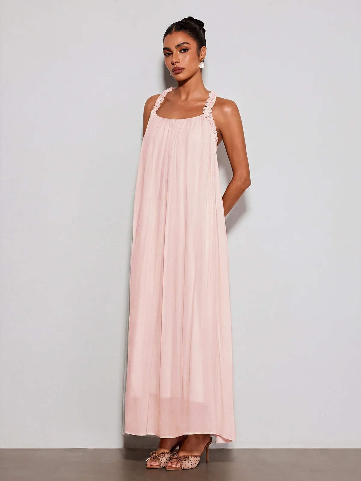 Calvyn Fungus Maxi Dress In Pink - Image 5