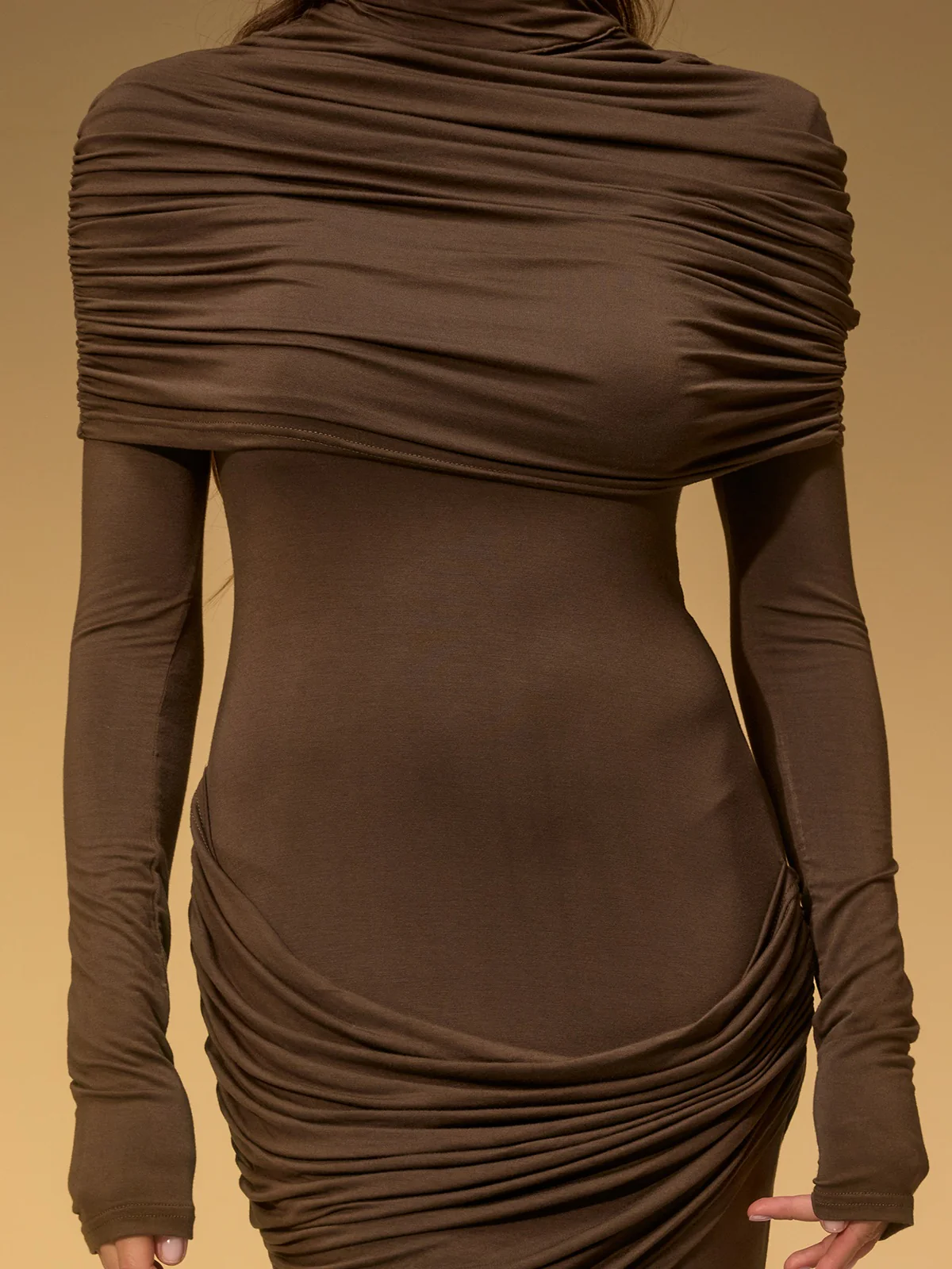 Cavero Cape Ruched Maxi Dress - Image 6