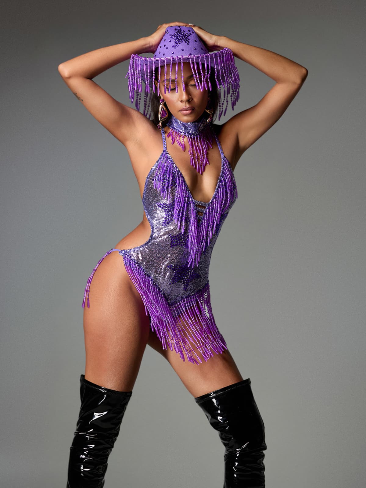 Cazara Halterneck Fringe Concert Outfit