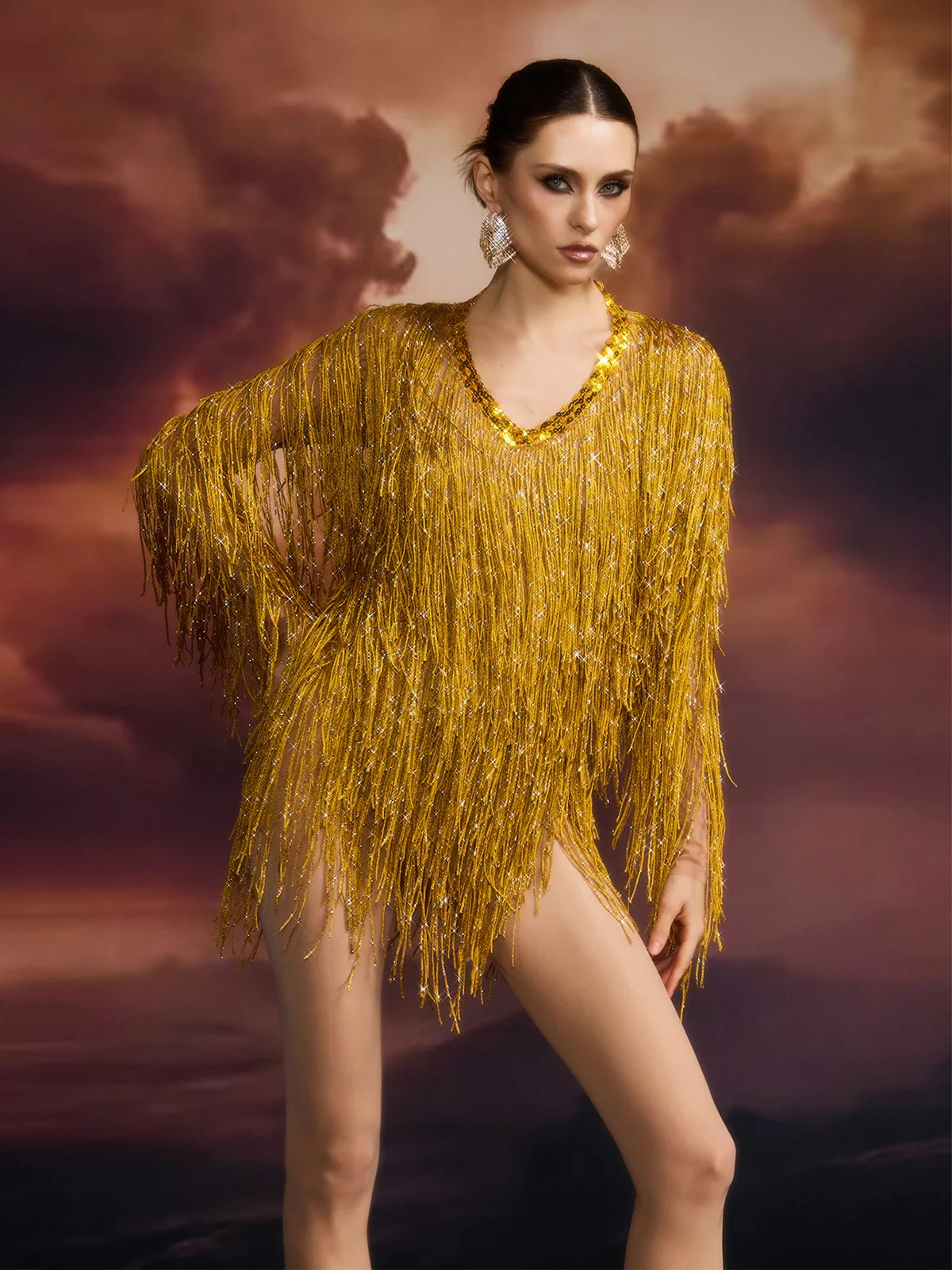 Cerena Fringe Sequin Bodysuit - Image 5