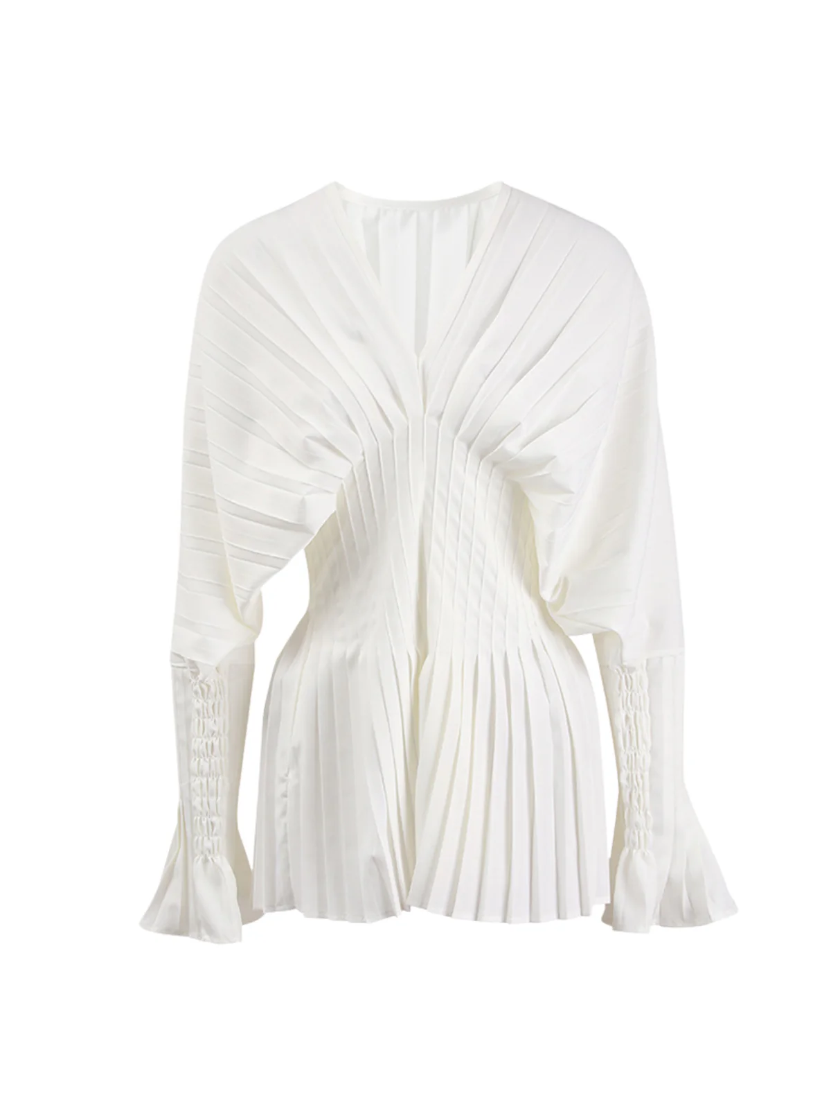 Chalsie V Neck Pleated Mini Dress - Image 7