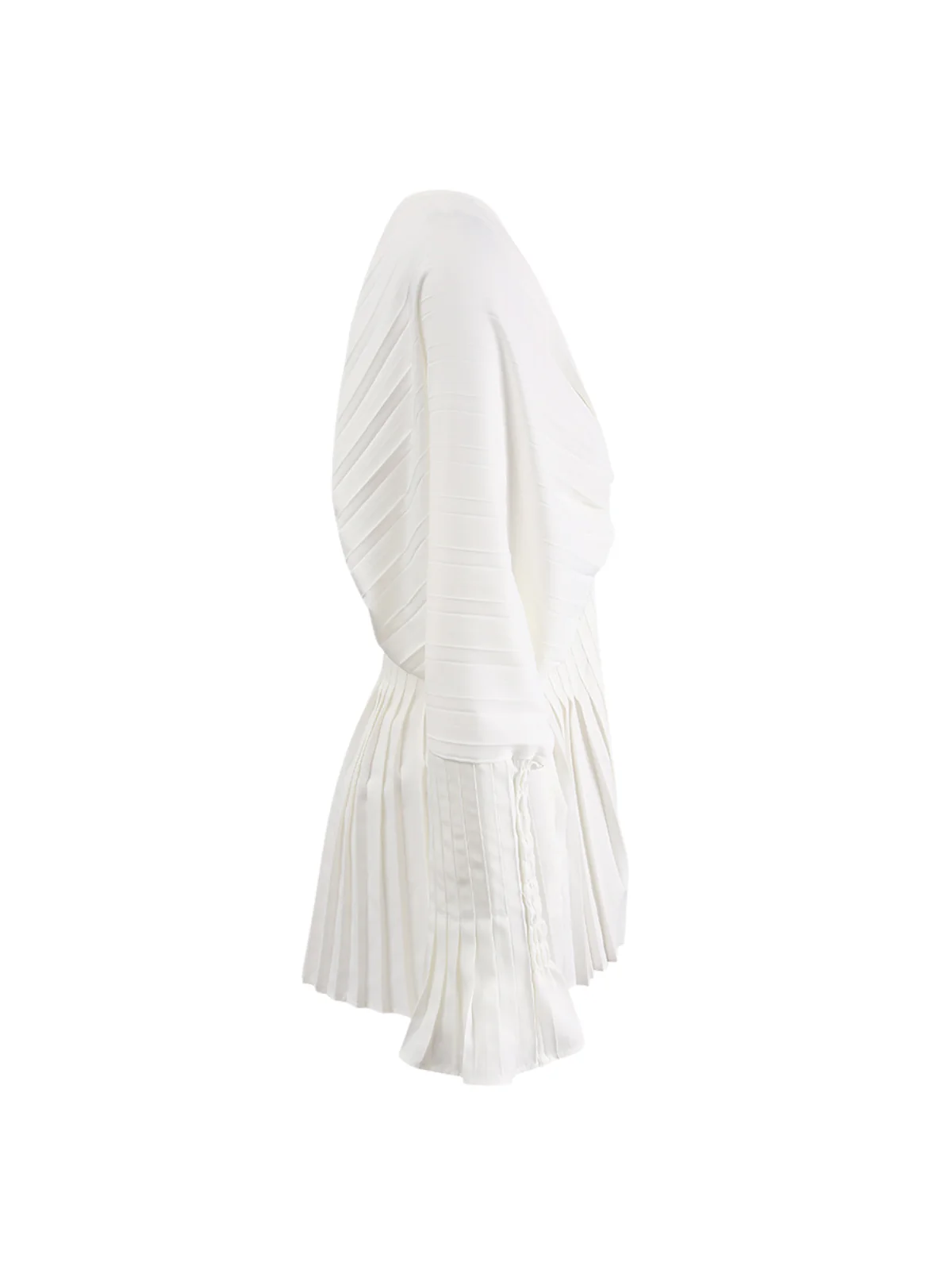 Chalsie V Neck Pleated Mini Dress - Image 8
