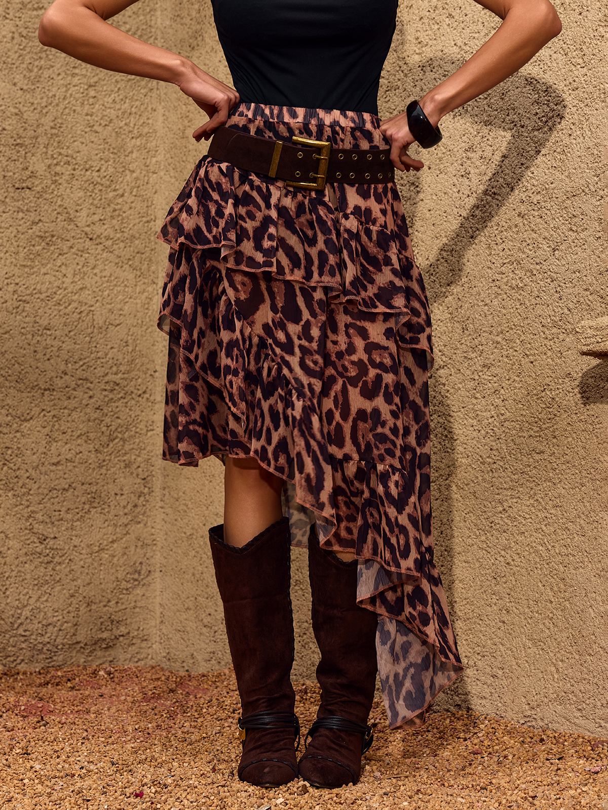 Cheree Leopard Ruffle Skirt - Image 4