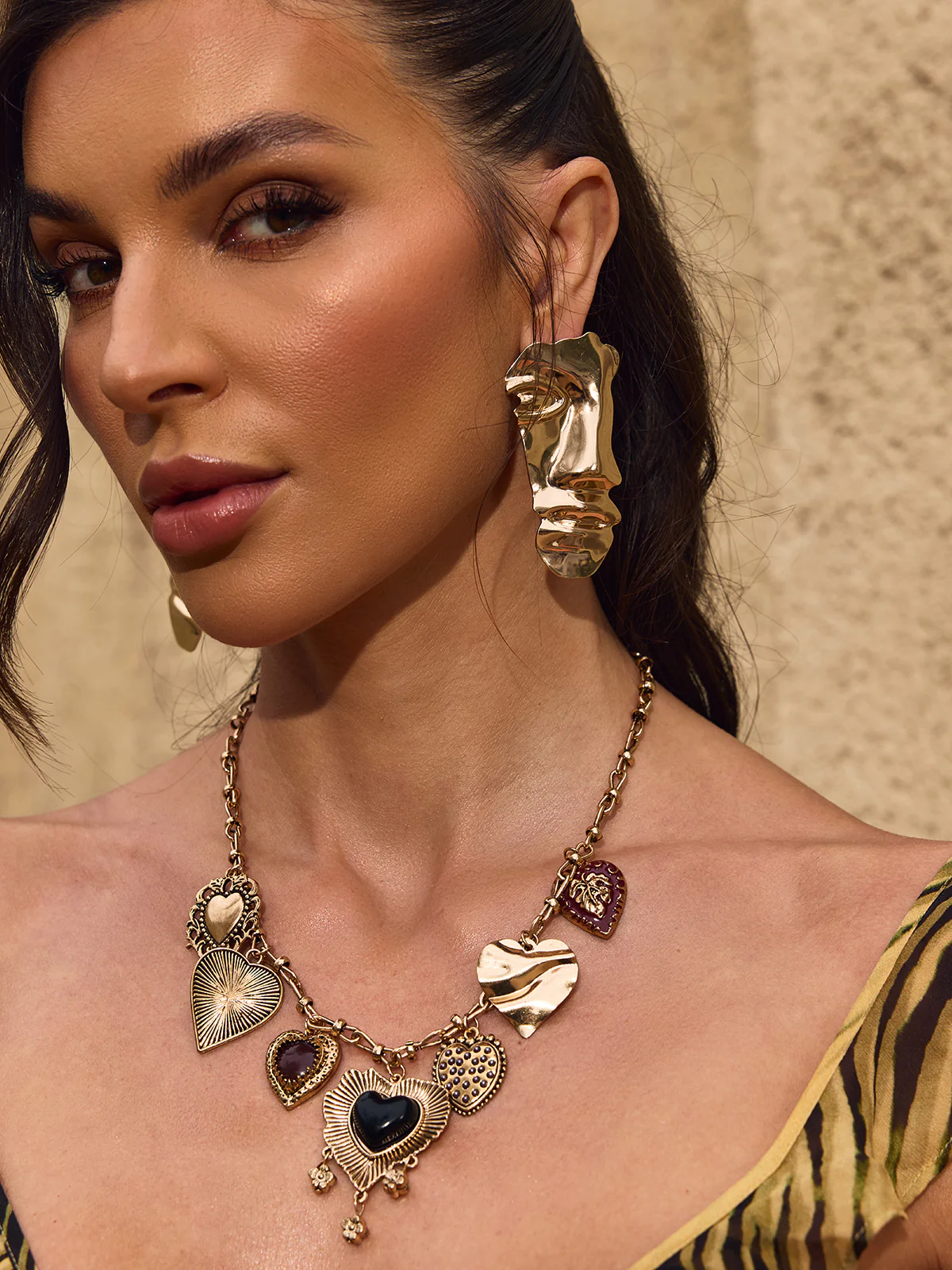 Chevonne Half Face Earrings - Image 2