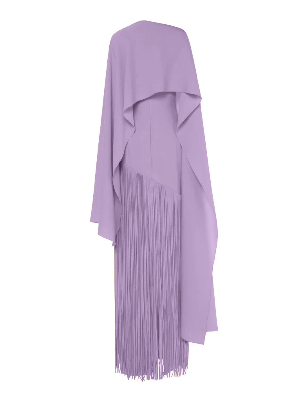 Cindara Shawl Fringe Maxi Dress In Purple - Image 10