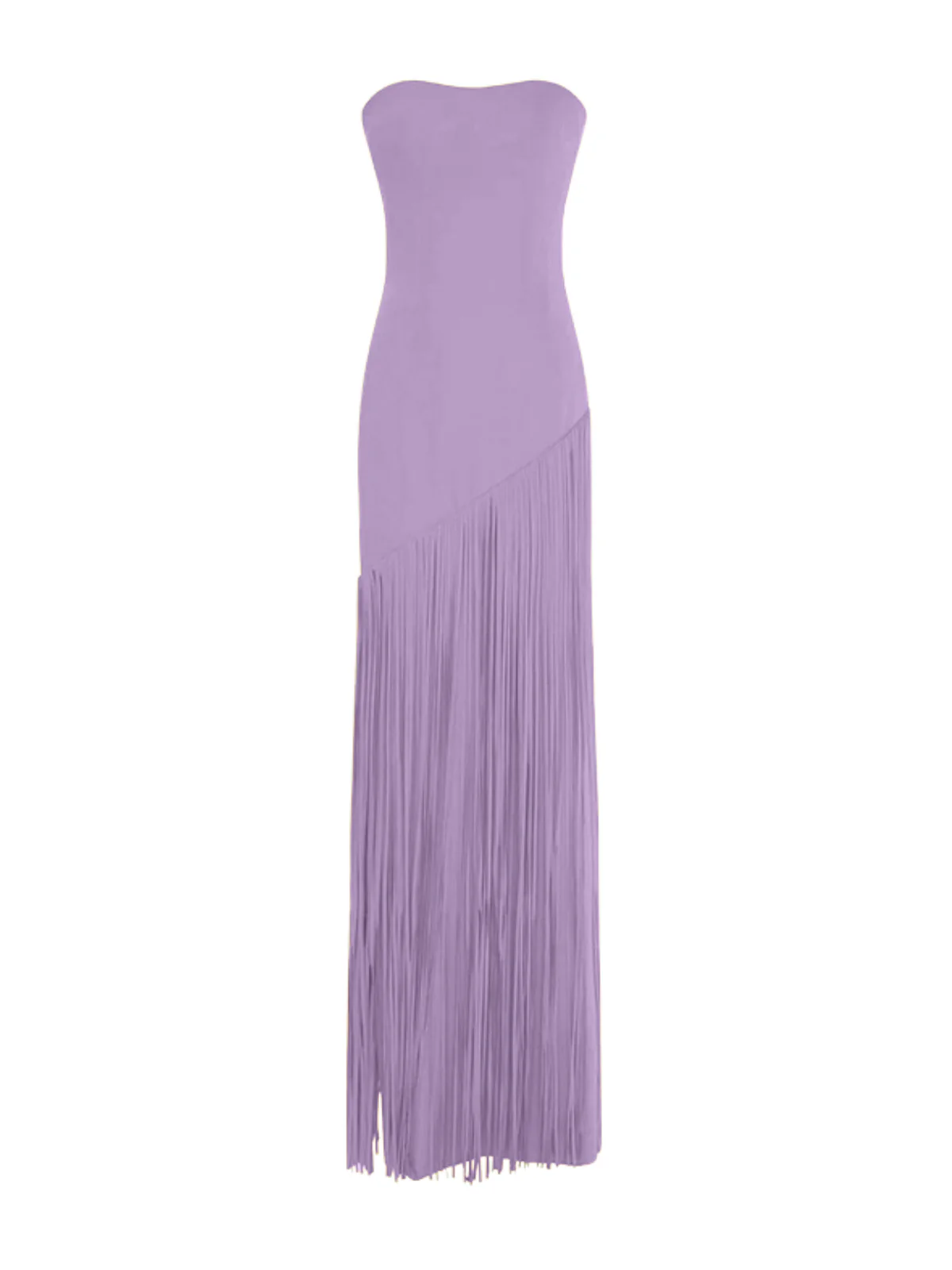 Cindara Shawl Fringe Maxi Dress In Purple - Image 11