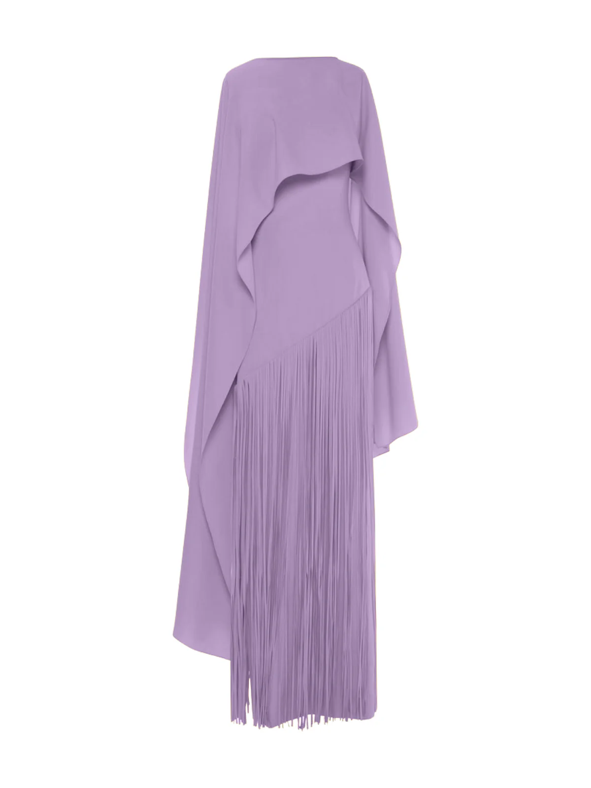 Cindara Shawl Fringe Maxi Dress In Purple - Image 9