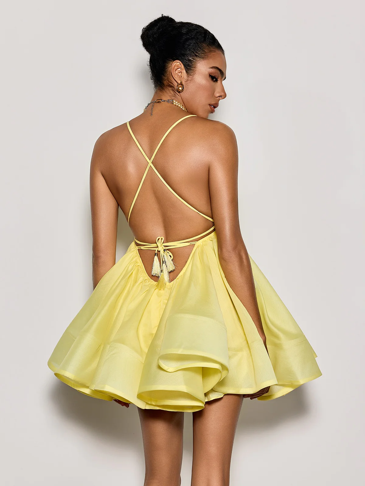 Custodia Spaghetti Flare Mini Dress - Image 6