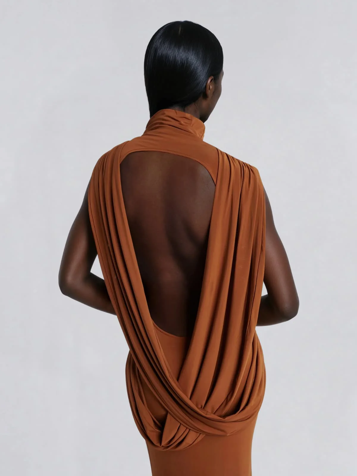 Darex Open Back Draped Maxi Dress - Image 2