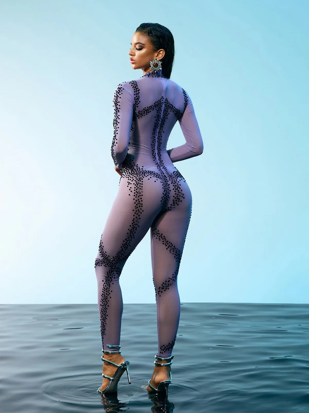 Dasani Printed Rhinestone Jumpsuit - Image 6