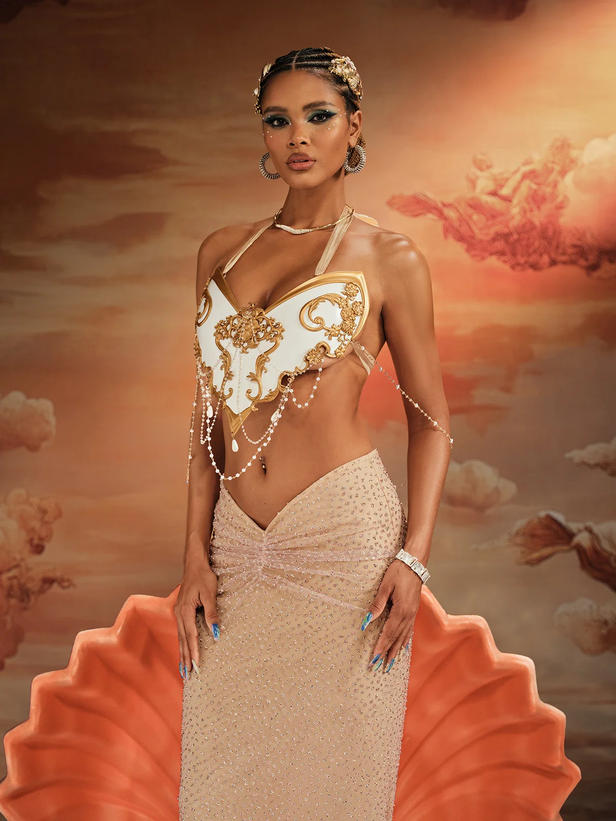 Daxian Halterneck Chain Triangle Armor Top - Image 5