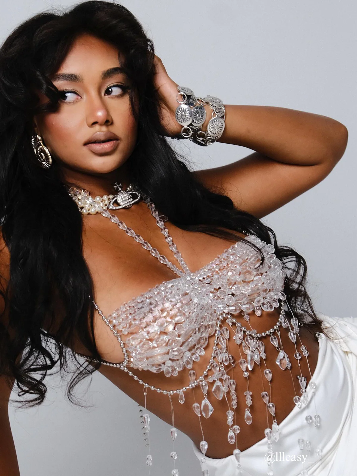 Didrika Fringe Gemstone Beaded Bralette - Image 6