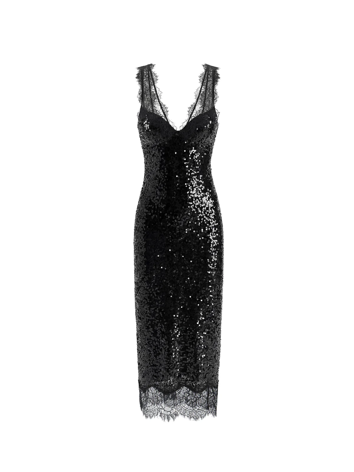 Dierdra Sleeveless Lace Sequin Midi Dress - Image 7
