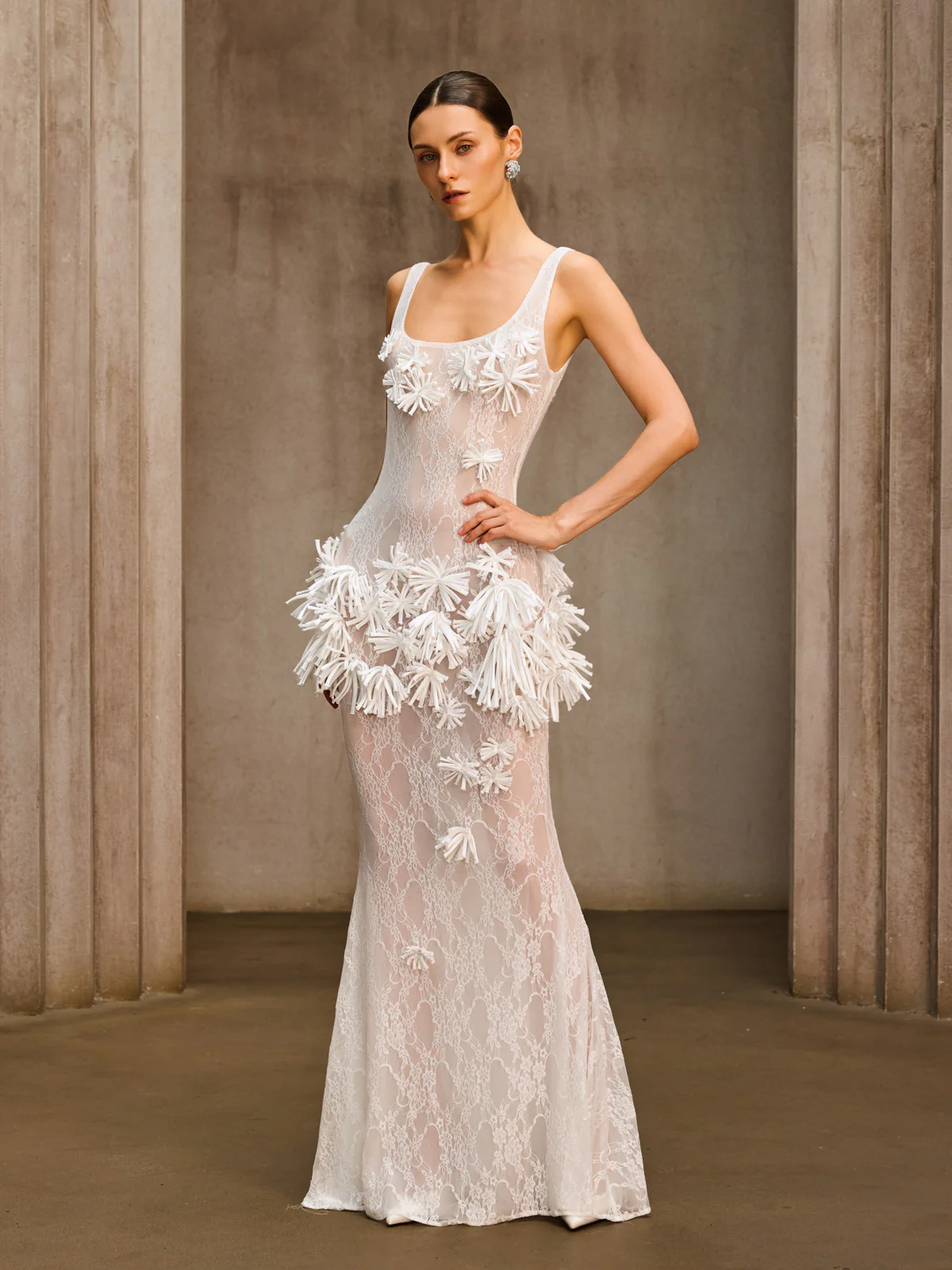 Dorielle Sleeveless Flower Maxi Dress - Image 3