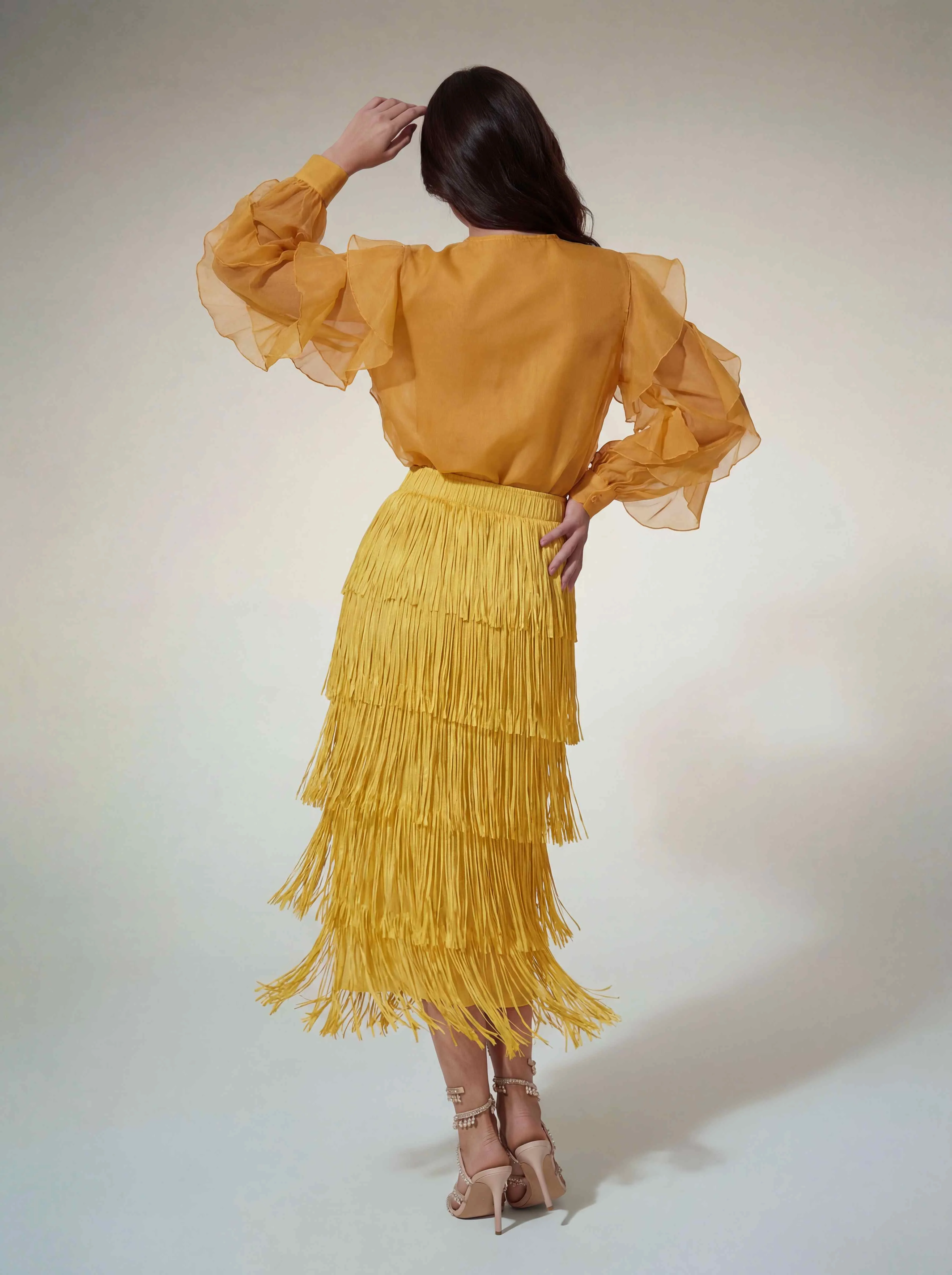 Doryxel Ruffle Fringe Skirt Set - Image 6
