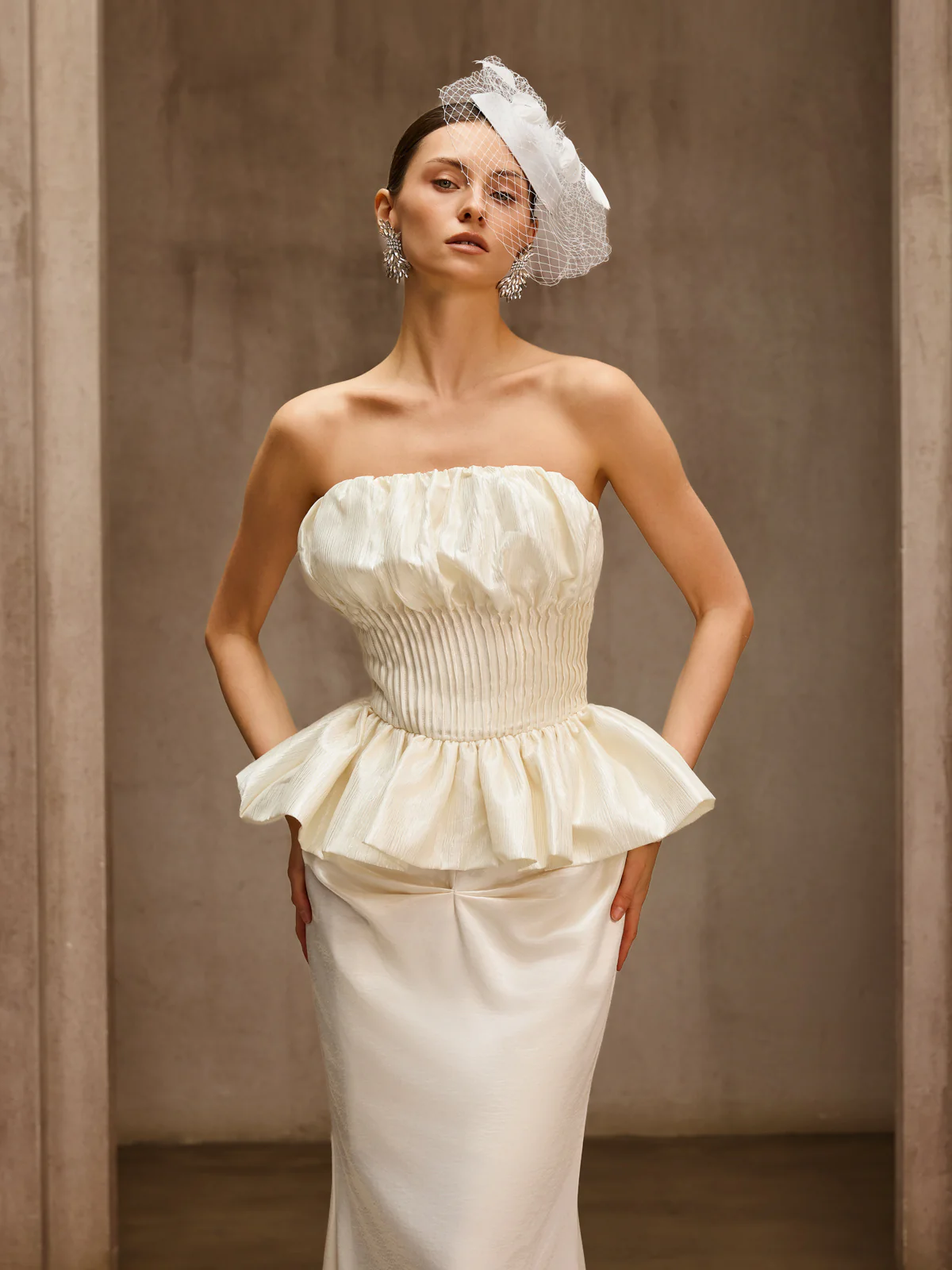 Dysis Strapless Pleated Maxi Dress - Image 2