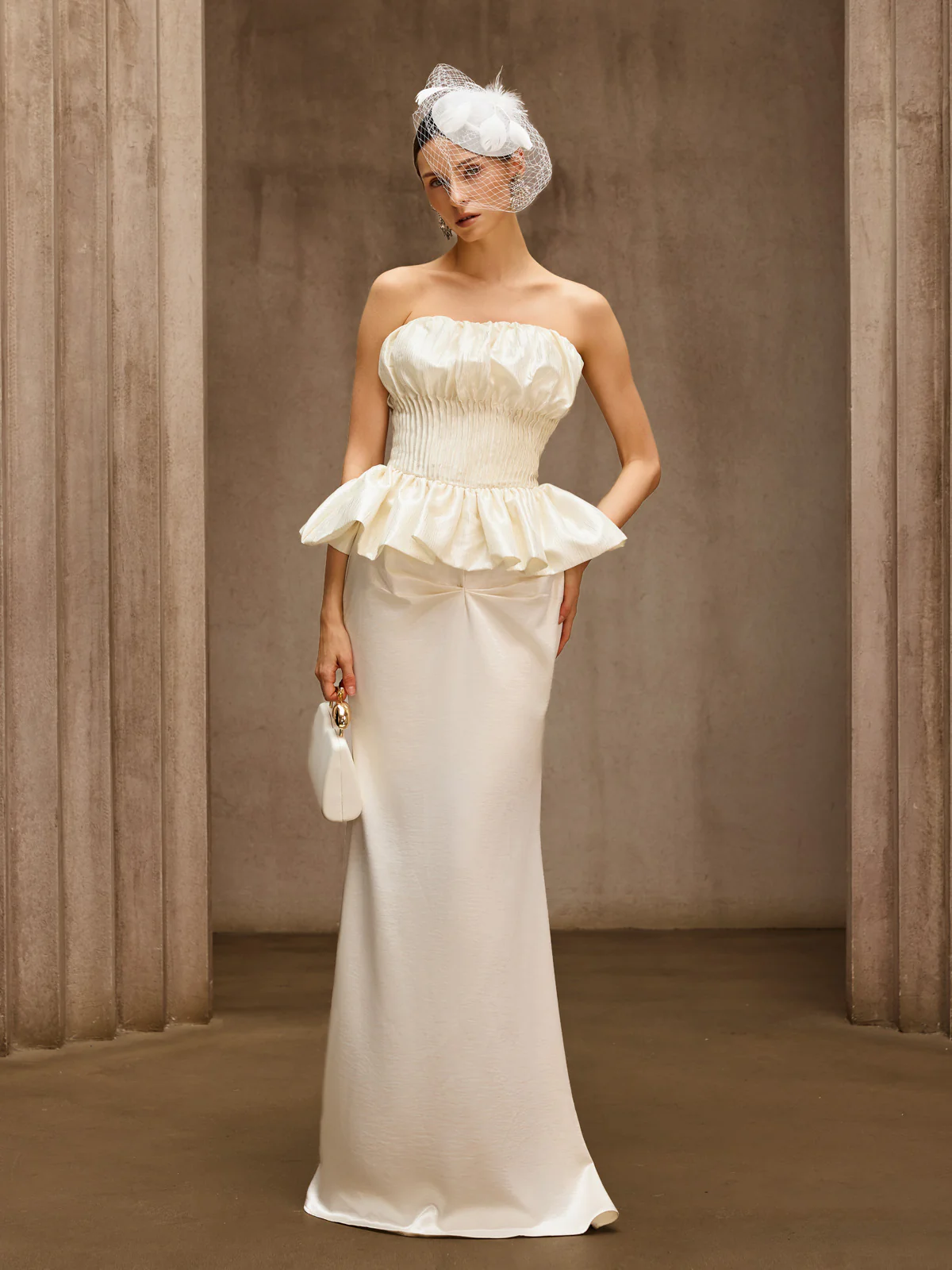 Dysis Strapless Pleated Maxi Dress - Image 5