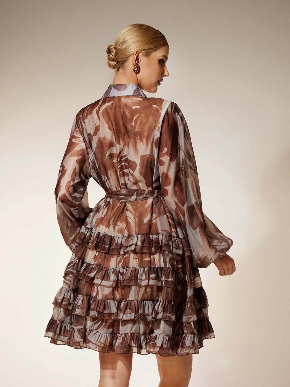 Eivin Ruffle Tiered Printed Mini Dress - Image 6