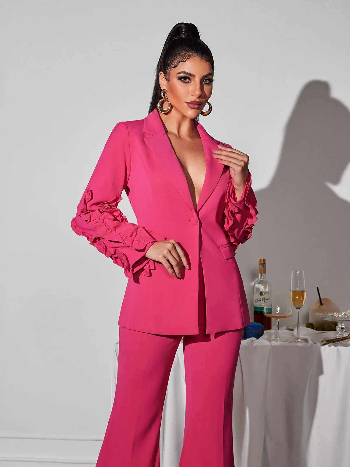 Ellasyn Long Sleeve Ruffle Pants Set - Image 5