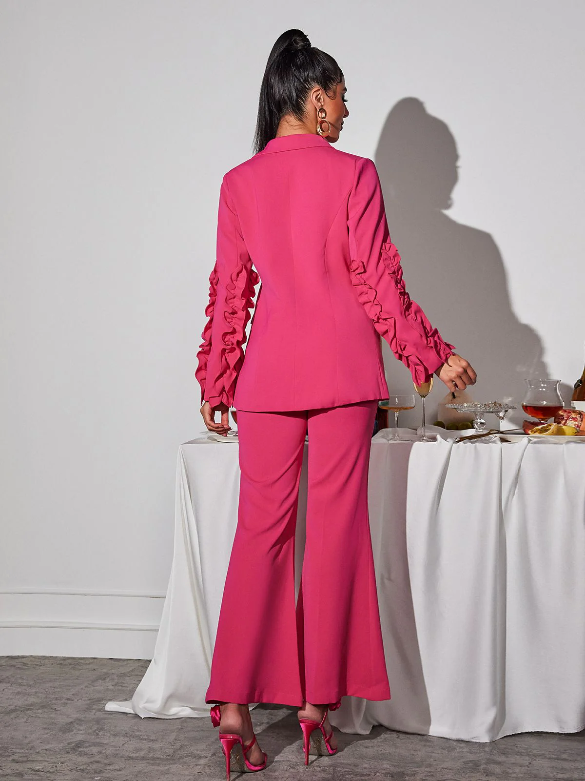 Ellasyn Long Sleeve Ruffle Pants Set - Image 6