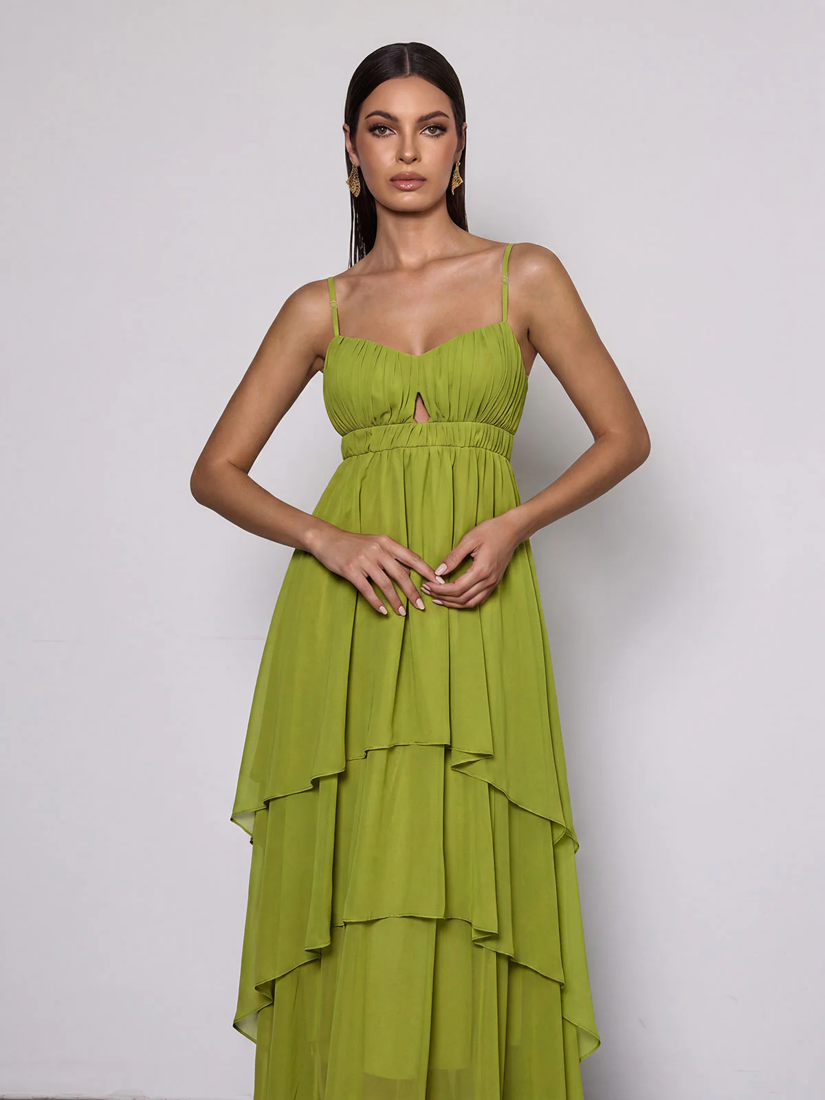 Escobar Spaghetti Pleated Maxi Dress - Image 2
